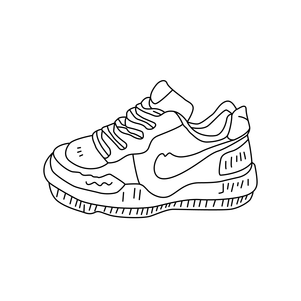 Hand-Drawn Athletic Footwear_outlined